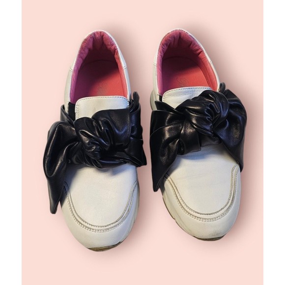 BLUMARINE 7 ITALIAN Sneakers Platform Low Top Athletic Shoes White Leather ITALY - Picture 12 of 12